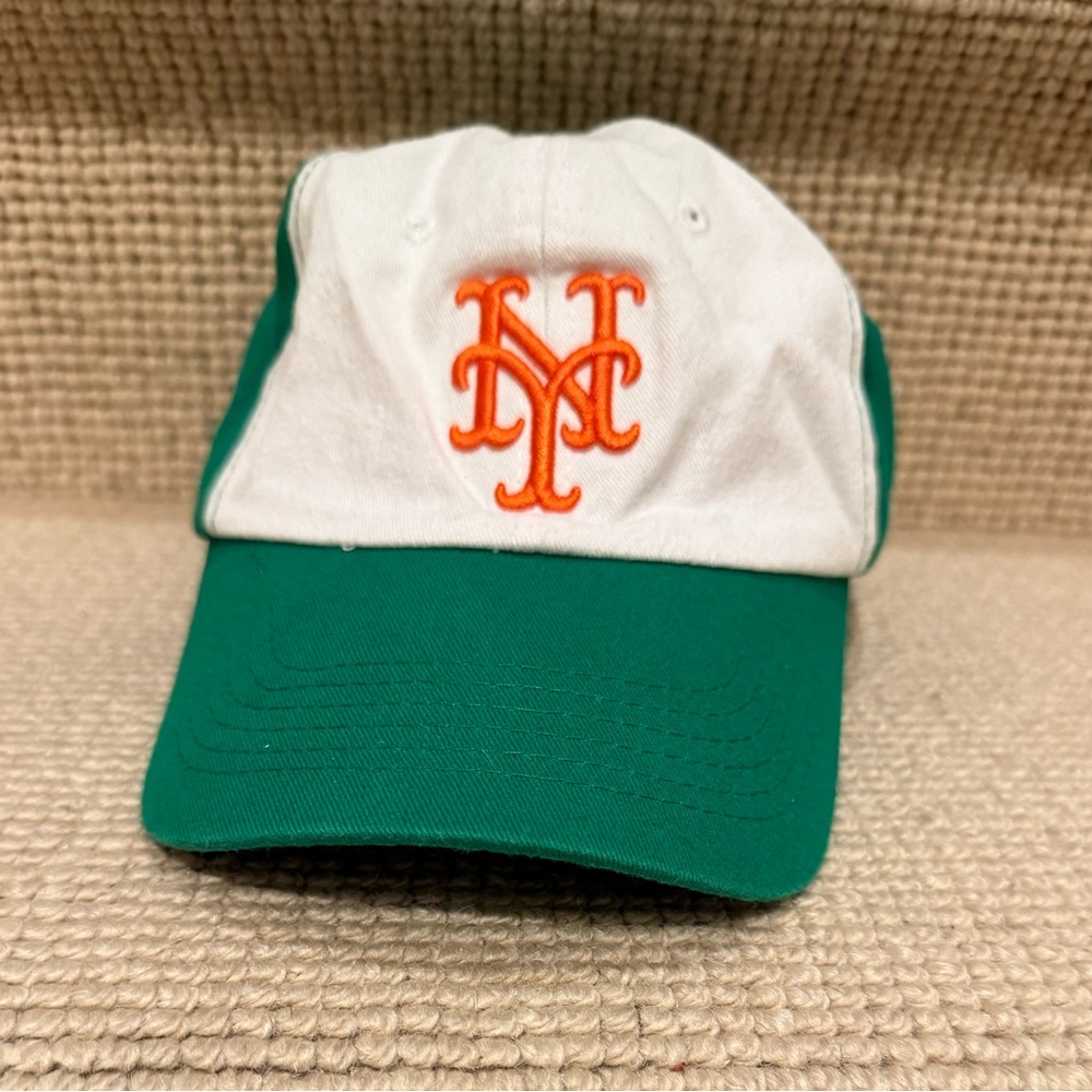 NY New York Mets Giveaway Irish theme Baseball hat adjustable Orange green white